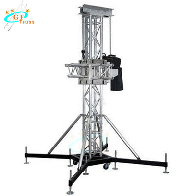 6061 Telescopic Lifting Tower สำหรับระบบมัดแสงเวทีอลูมิเนียม