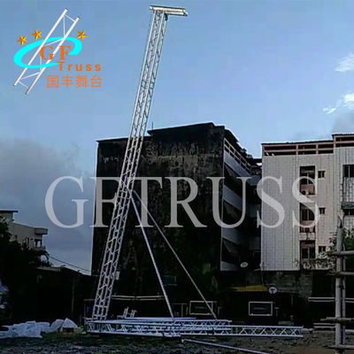 กิจกรรมกลางแจ้ง 12M Aluminium Line Array Speaker Truss 50 * 3mm Main Tube