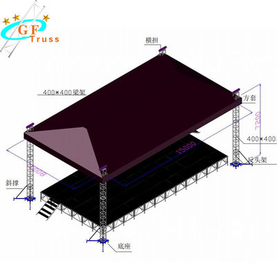 Spigot Aluminium Lighting Stage 290 * 290 มม. มัดจอ LED