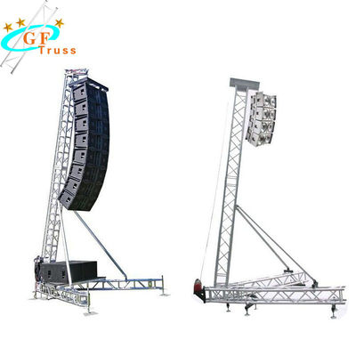 กิจกรรมกลางแจ้ง 12M Aluminium Line Array Speaker Truss 50 * 3mm Main Tube