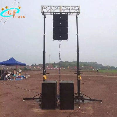6061 T6 ขาตั้งข้อเหวี่ยงสำหรับ Line Array Crank Lift Speaker Tower
