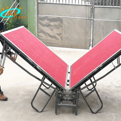 เวทีพับเหล็กโลหะเหล็ก 0.6m มือถือสำหรับกิจกรรม