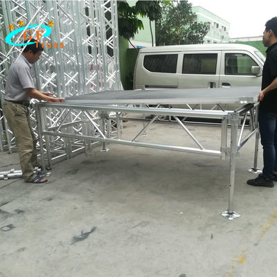 โครงเวทีอลูมิเนียม 750KG / ตารางเมตรสำหรับคอนเสิร์ตกลางแจ้ง