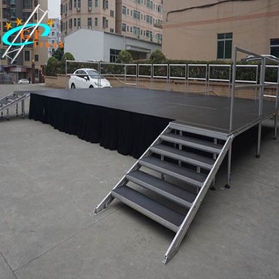 6061-T6 แท่นไม้ขาอลูมิเนียมเวที 750 กก. / ตร.ม.