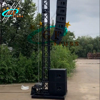 โครงลำโพงอลูมิเนียม Line Array ความสูง 10 เมตรวางสาย