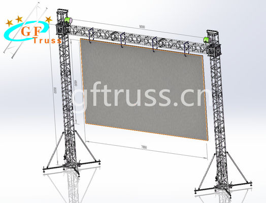 6061 T6 อลูมิเนียม Stage Gate Triangle Truss สำหรับ LED Screen Cabin Screen