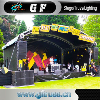 290 X 290 มม. เหตุการณ์อลูมิเนียมเวทีหลังคากลม Arch Truss