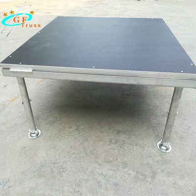 500KGS/ตร.ม. เวทีไม้แบบพกพาสำหรับเหตุการณ์ที่ปรับความสูงได้1m
