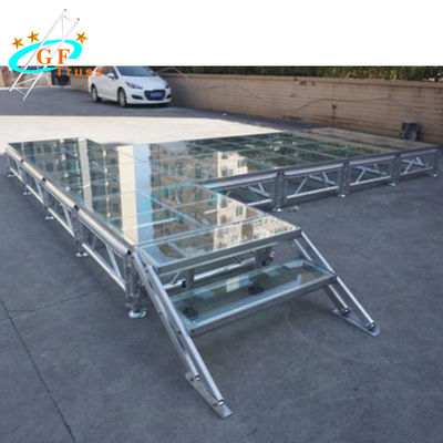 TUV กระจกนิรภัยใส Stage Max Load 750kg/Sqm
