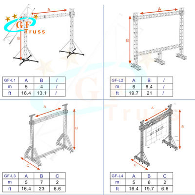 0.5m ความยาว Bolt Goal Post มัดโคมไฟสำหรับงานแต่งงาน
